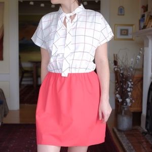 Vintage tie-neck dress